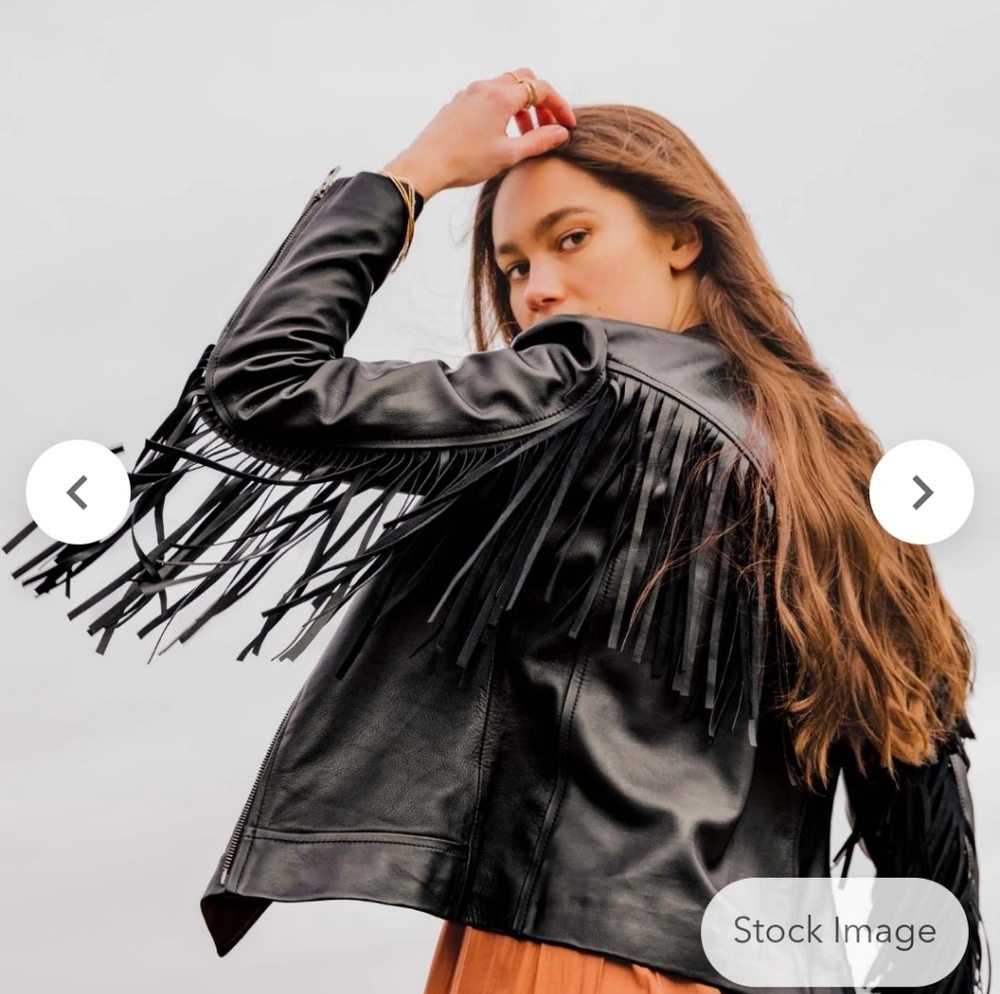 NWT Portland Leather Taos Fringe Jacket XS-S **FREE SHIPPING**